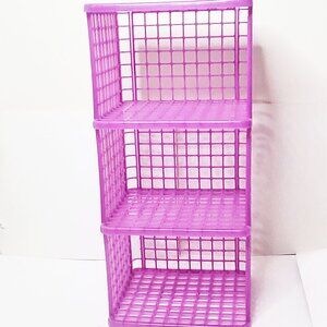 Vintage YAFFA Blocks Shelving Retro 1990s Contemporary  Purple Plastic Frames
